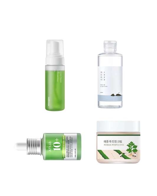 Starter Kit für unreine & zu Akne neigende Haut: Klärung, Balance & Beruhigung