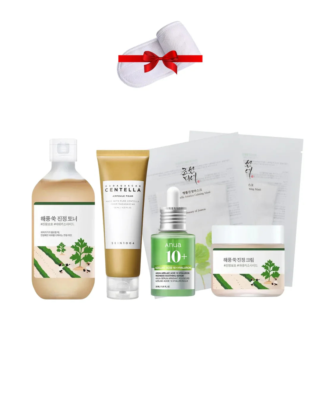 Green Calming Glow – Christmas Skincare Set (mit gratis Spa-Haarband)