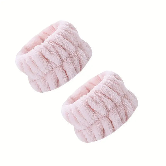 Skincare SPA Handgelenk-Waschbänder 2 St. rosa