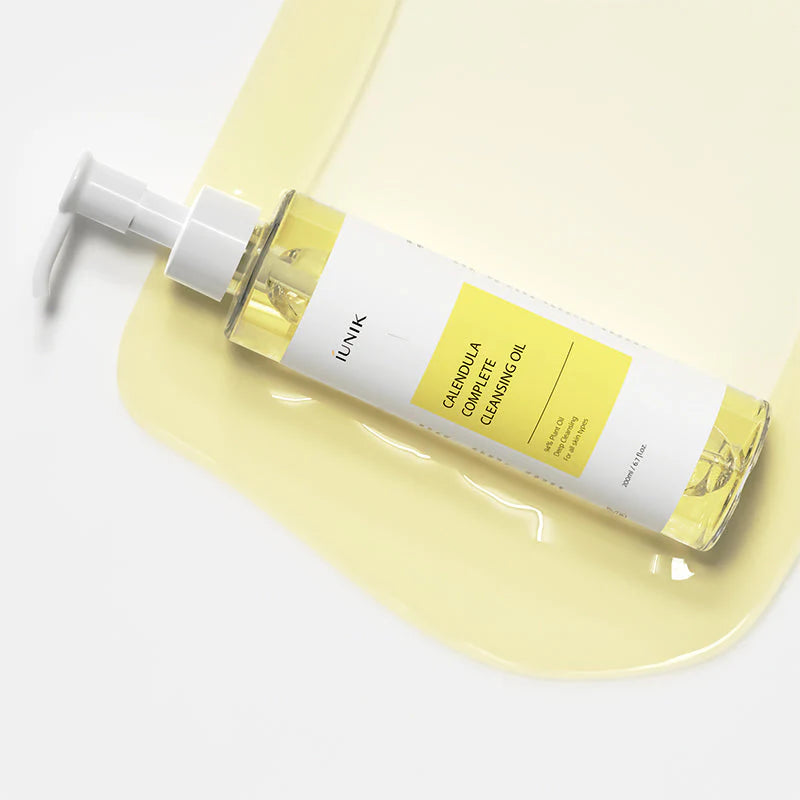 Успокаивающее гидрофильное масло с календулой iUnik Calendula Complete Cleansing Oil 200 мл